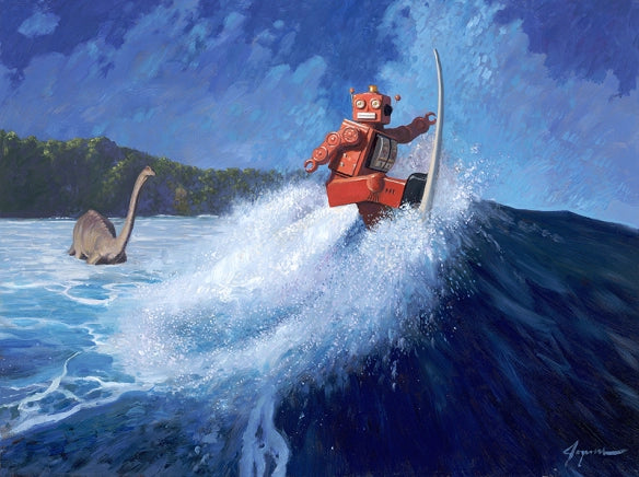 Learning a thing or two about surfboard fins, by talking to a robot...