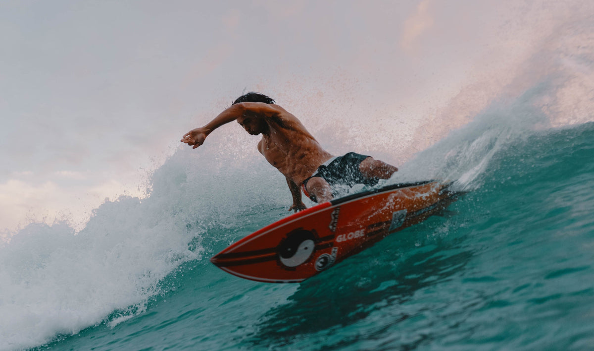 Groveller surfboard in small wave
