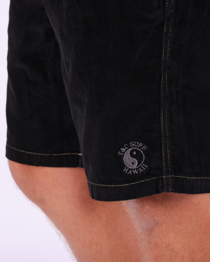 Whaler Cord Short - Washed Black