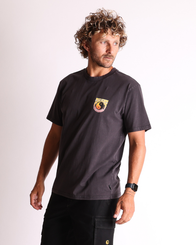 Firebolt Tee - Washed Black