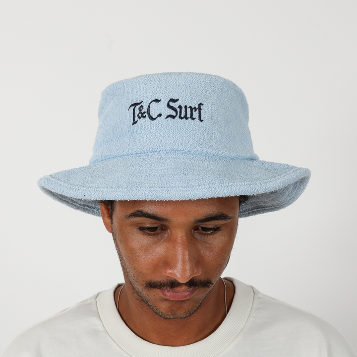 Celtic Terry Towelling Bucket Hat - Sky Blue