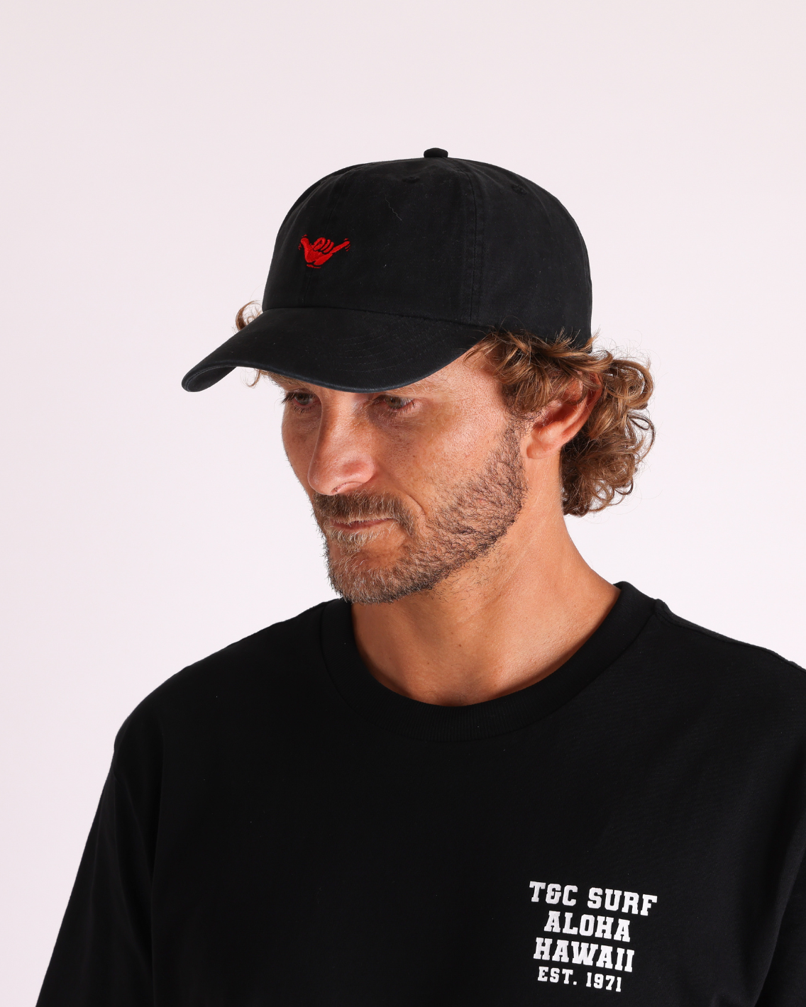 Shakka Aloha Dad Cap - Washed Black