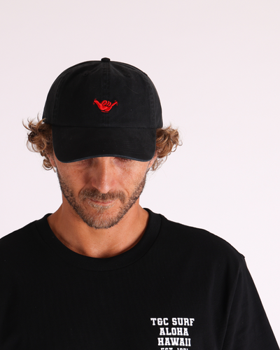 Shakka Aloha Dad Cap - Washed Black