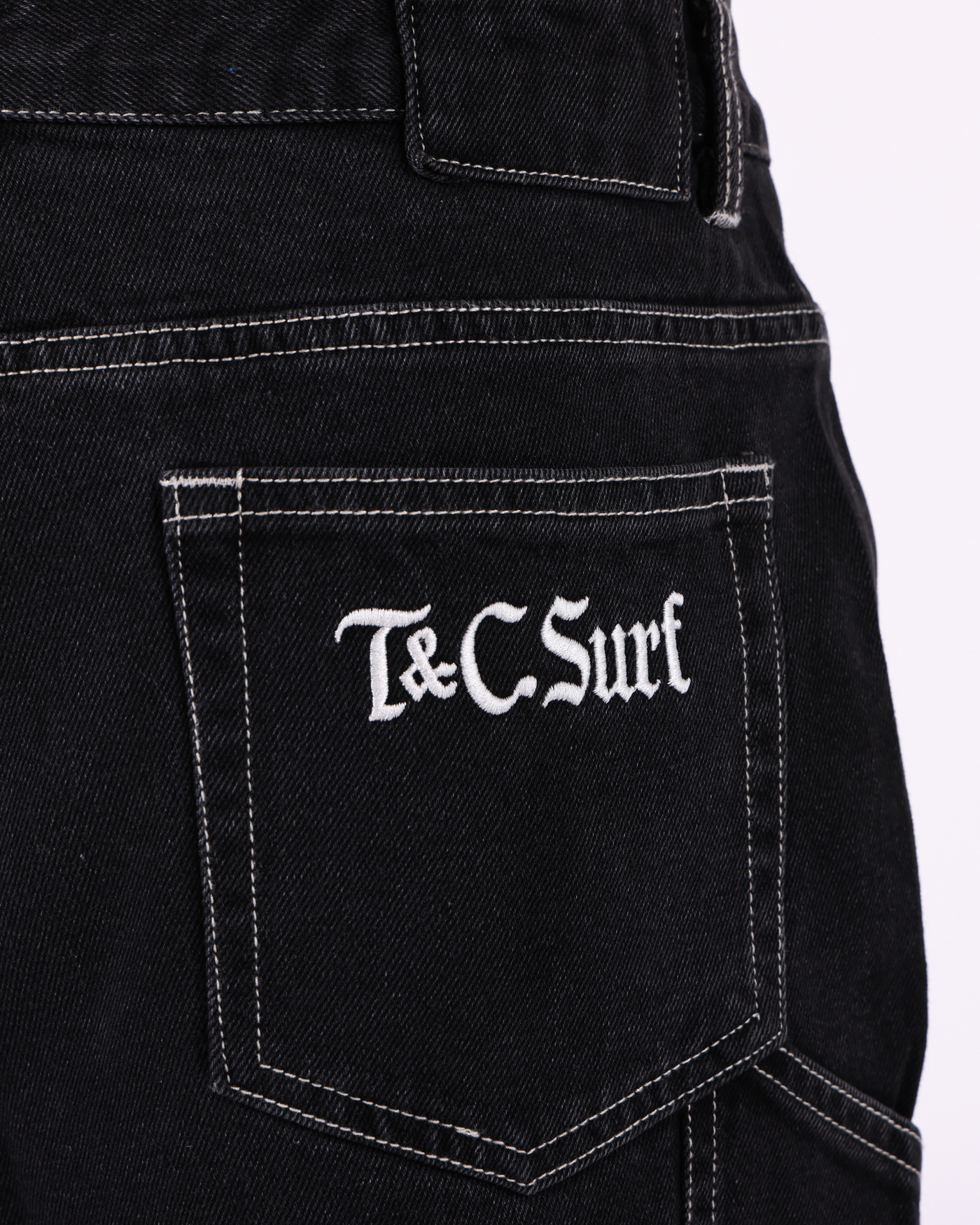 Stringer Denim Short - Washed Black