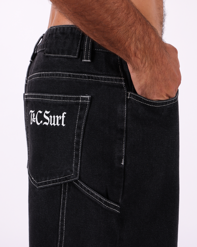 Stringer Denim Short - Washed Black