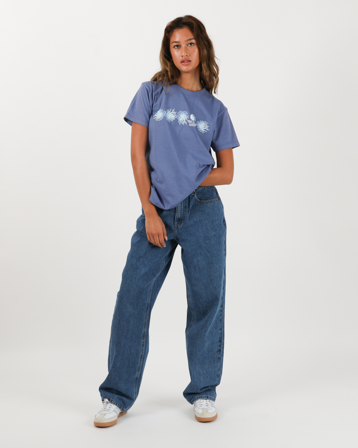 Flaming Hibiscus Regular Fit Tee - Ocean