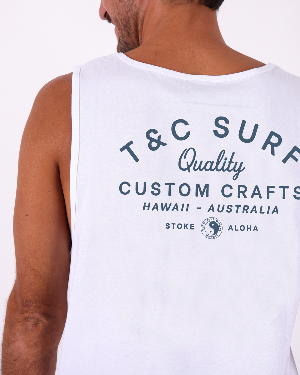 Custom Crafts Singlet - White