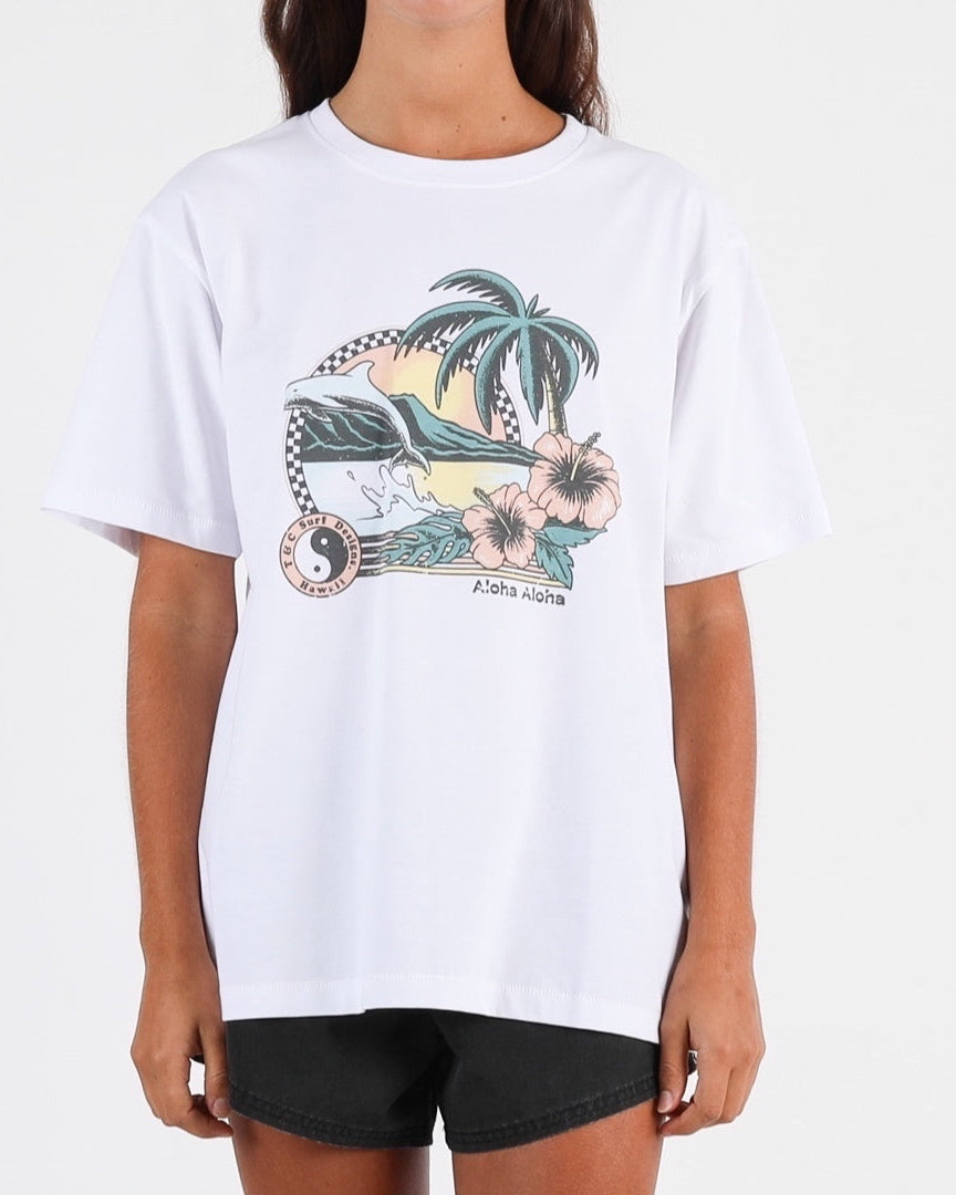 Aloha Holiday Tee - White