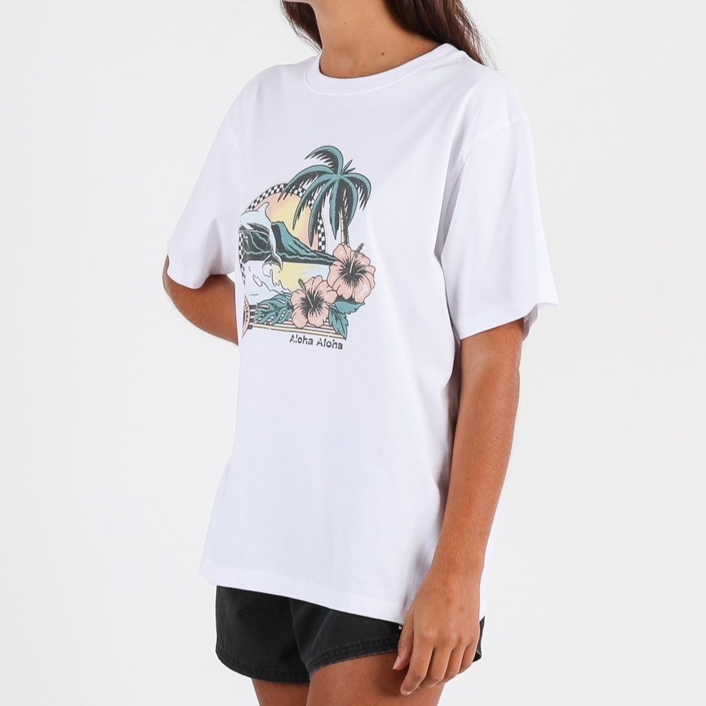 Aloha Holiday Tee - White