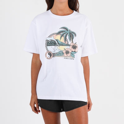 Aloha Holiday Tee - White