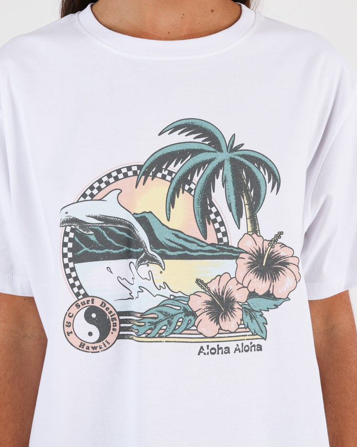 Aloha Holiday Tee - White