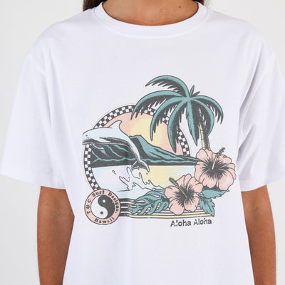 Aloha Holiday Tee - White