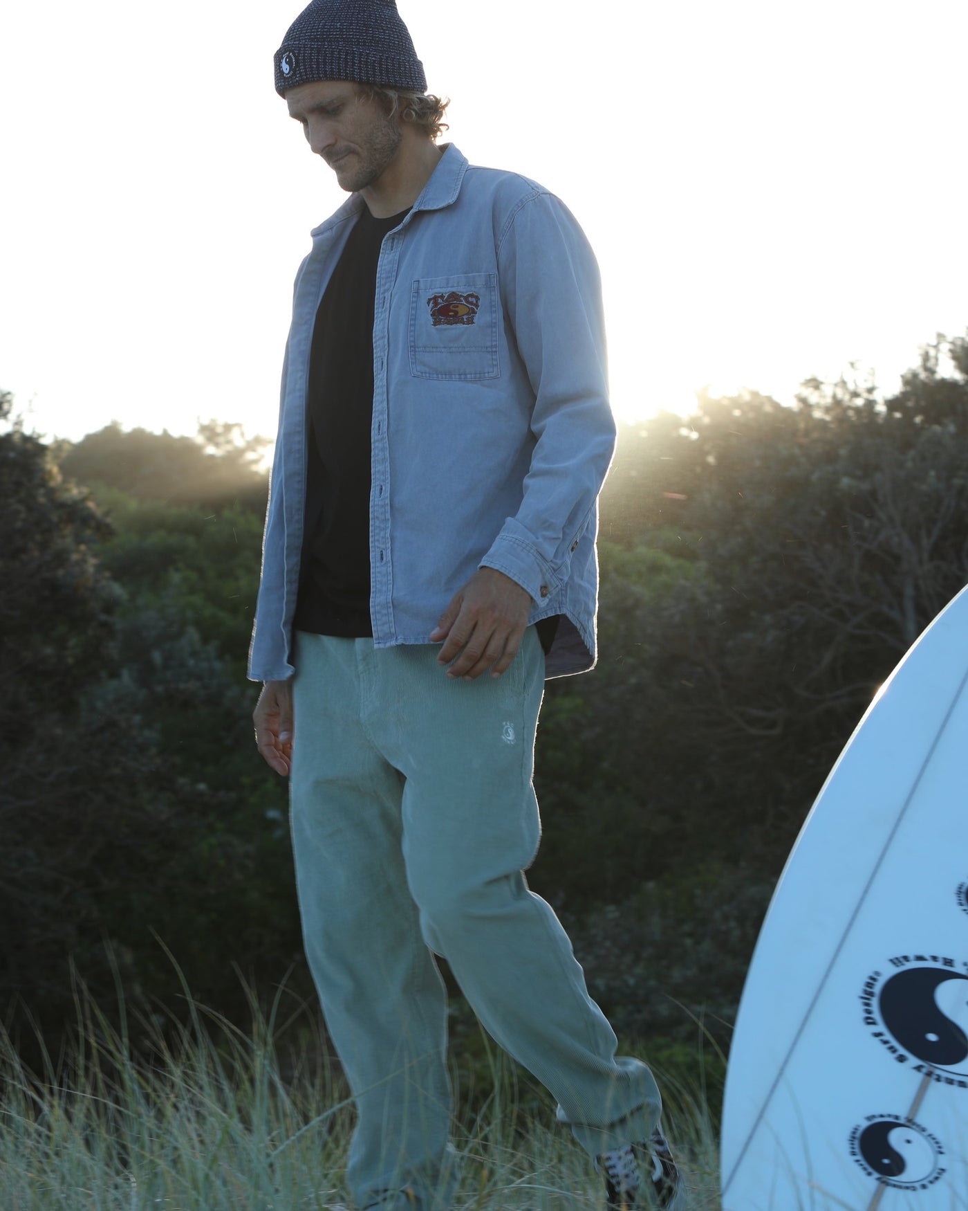 Dawn L/S Canvas Overshirt - Ocean