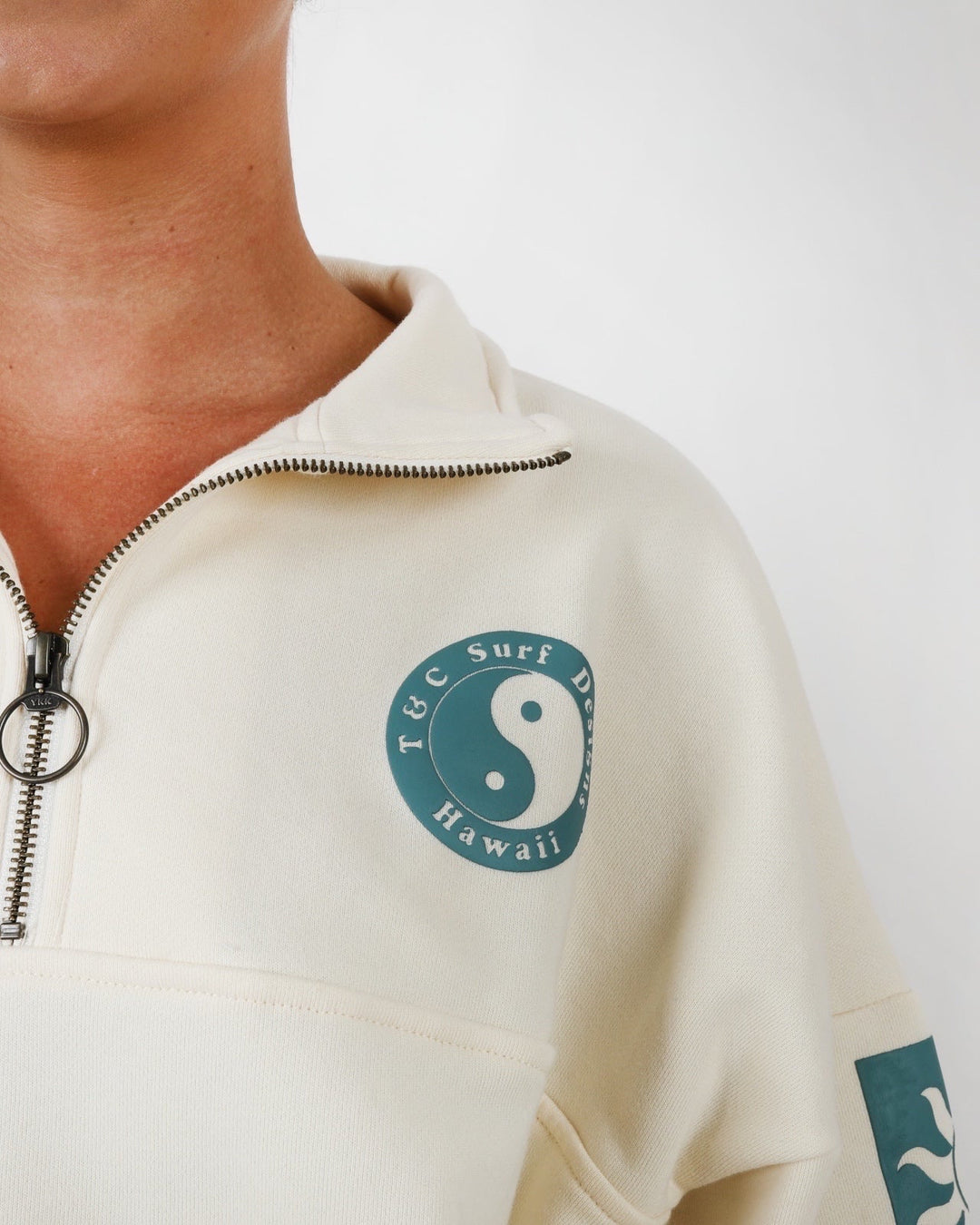 Retro Sun Half Zip Fleece - Snow