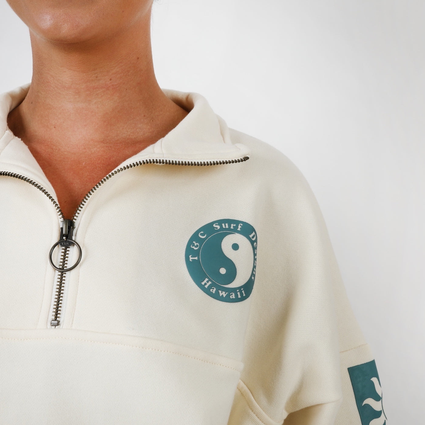 Retro Sun Half Zip Fleece - Snow