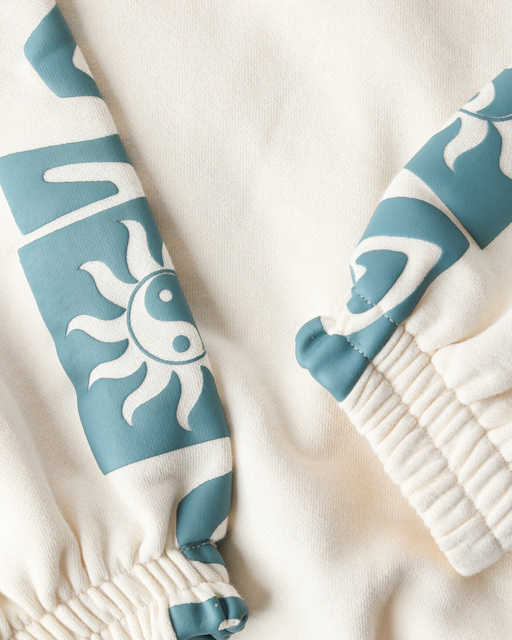 Retro Sun Half Zip Fleece - Snow