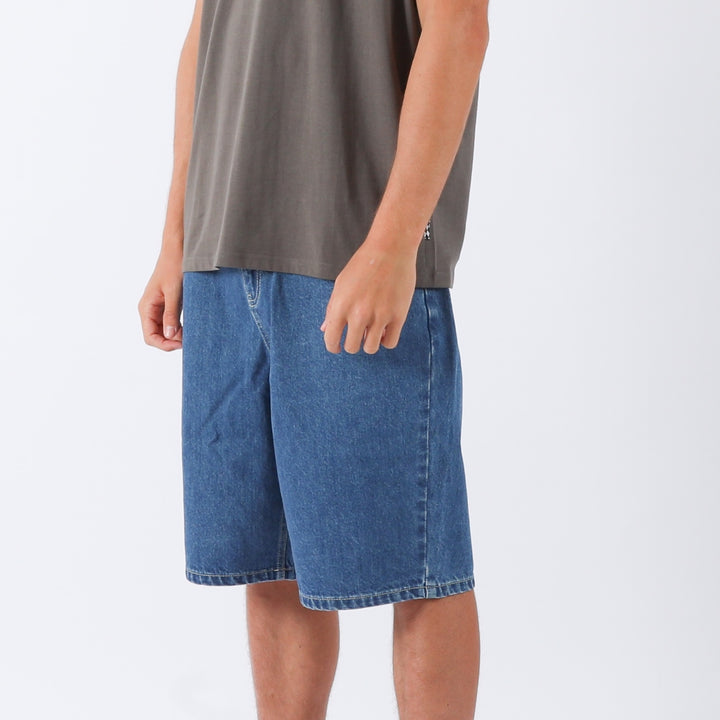 Thrift Denim Short - Washed Blue