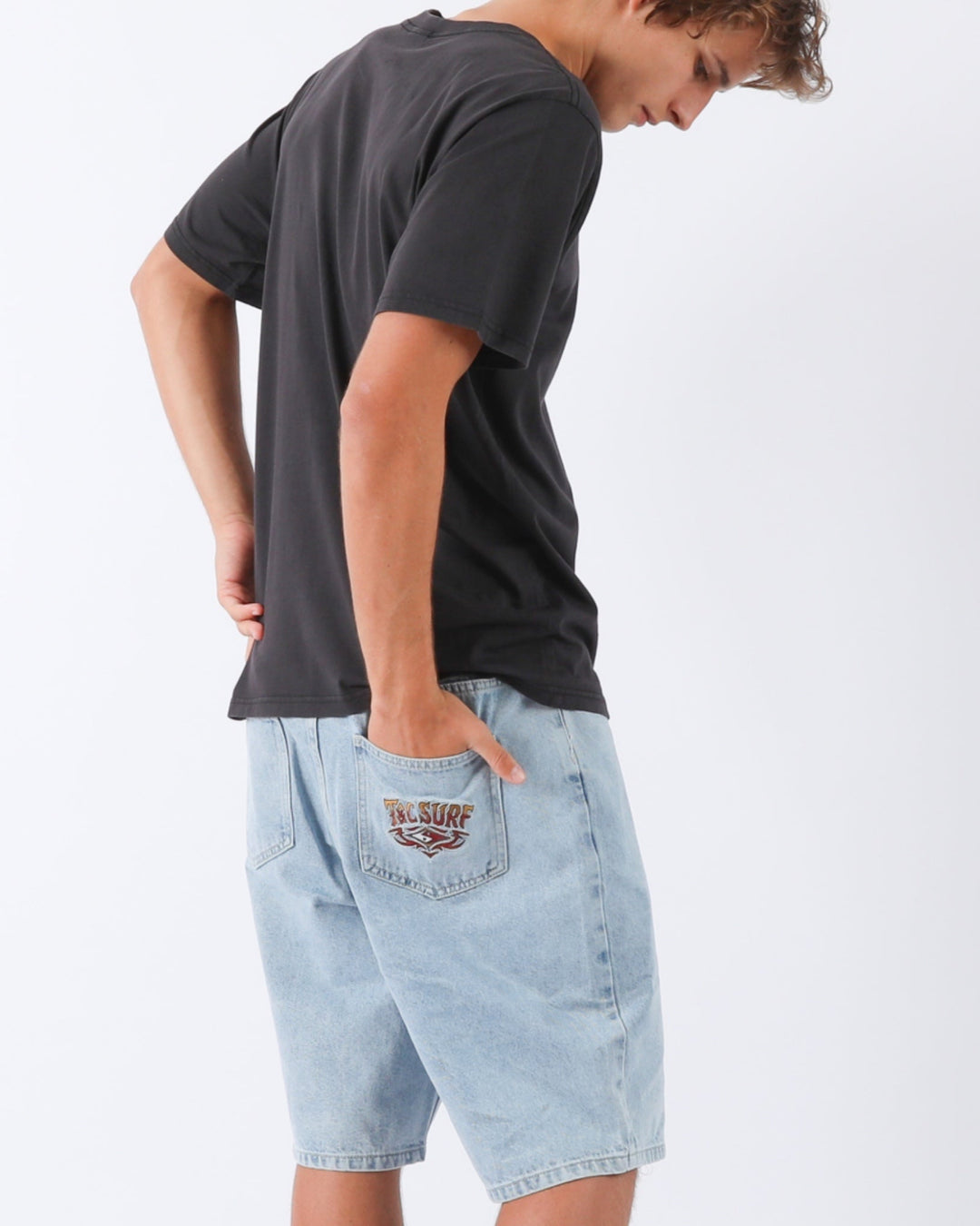 Thrift Denim Short - Bleached Blue