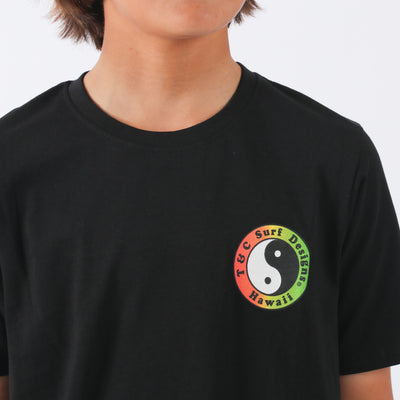 Boys OG Logo Tee - Black Rasta