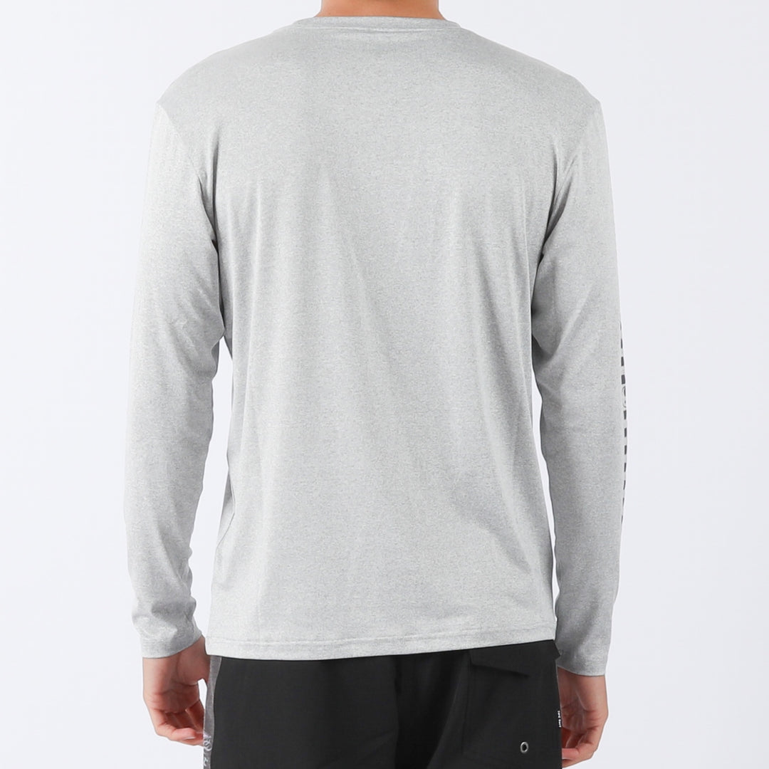 Checker L/S Surf Tee UPF 50+ - Lt Grey Heather