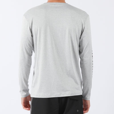 Checker L/S Surf Tee UPF 50+ - Lt Grey Heather