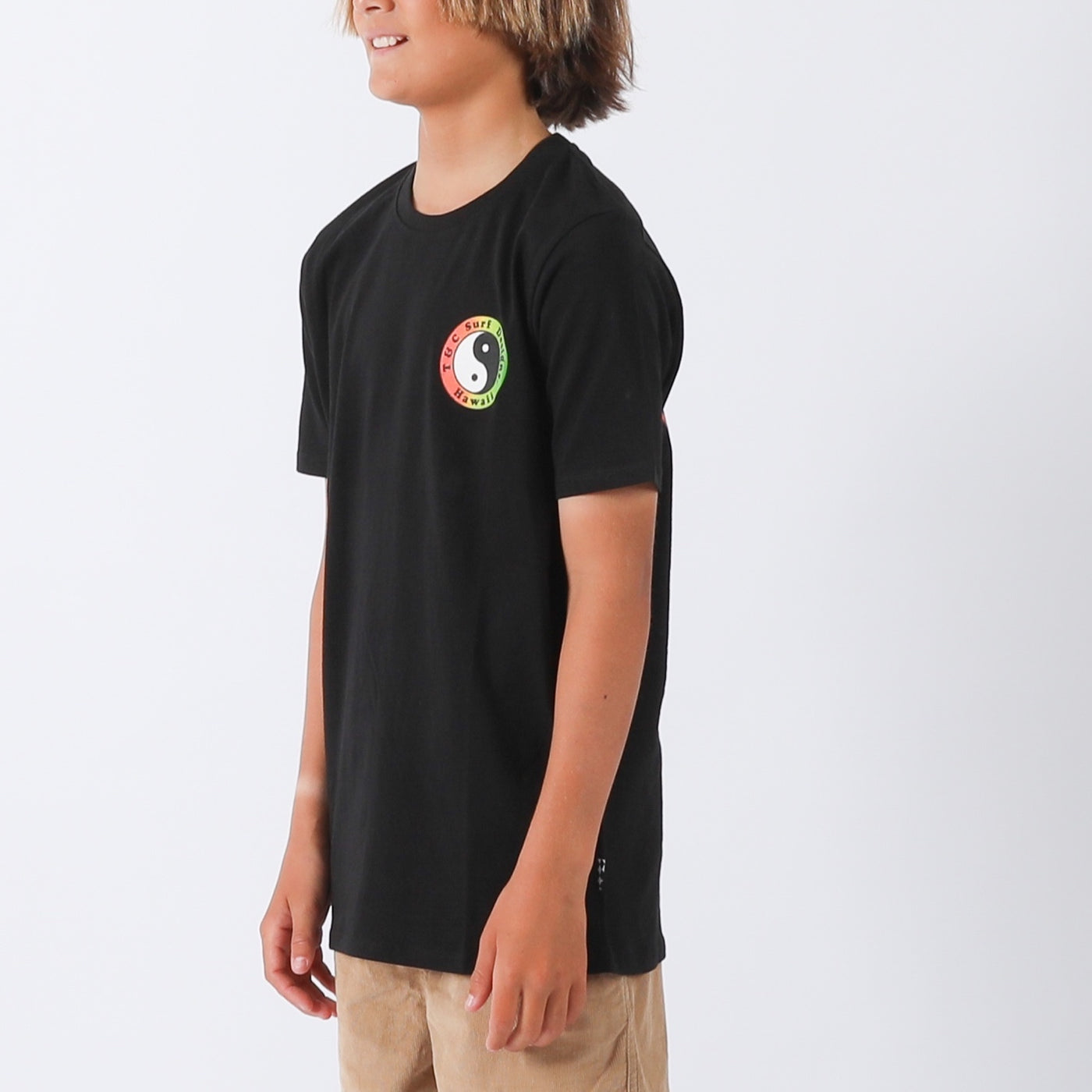 Boys OG Logo Tee - Black Rasta