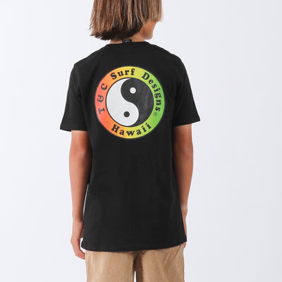 Boys OG Logo Tee - Black Rasta