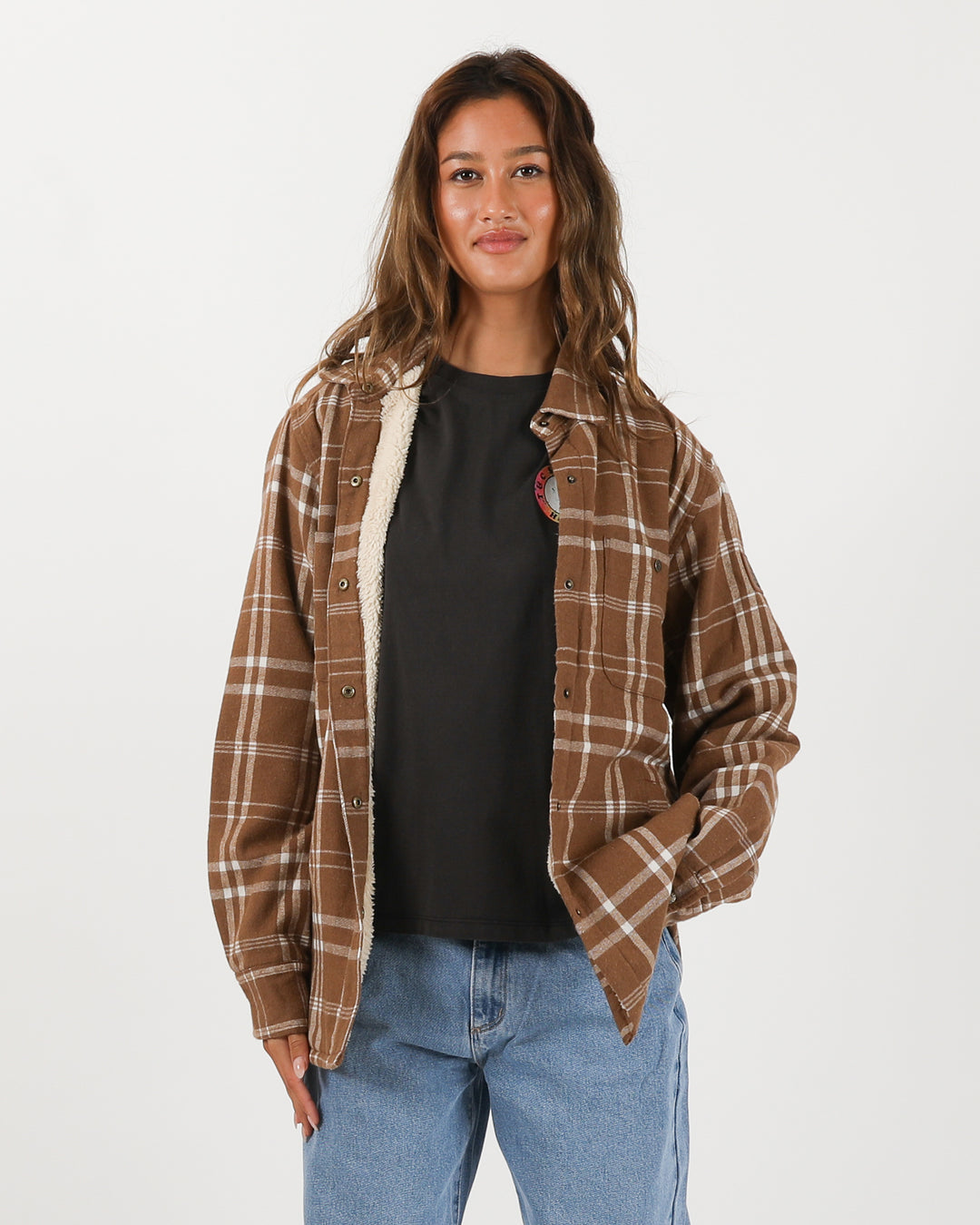 Canyon Sherpa Shacket - Chocolate