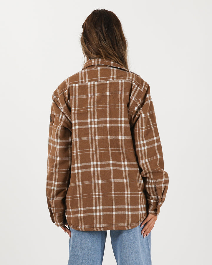 Canyon Sherpa Shacket - Chocolate