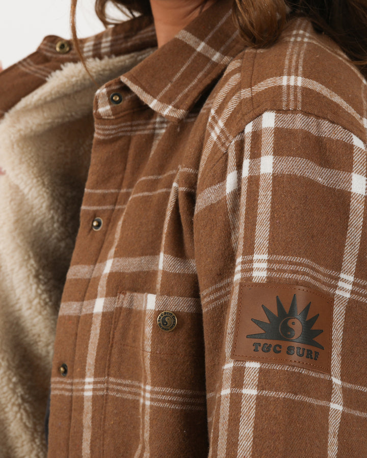 Canyon Sherpa Shacket - Chocolate