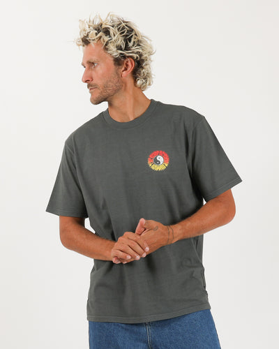 Lit Up Tee - Washed Char