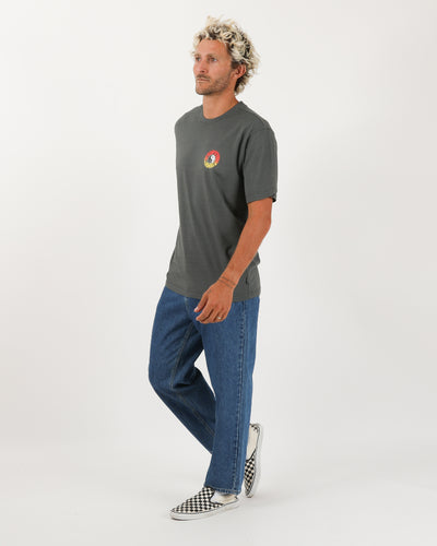 Lit Up Tee - Washed Char