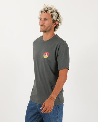 Lit Up Tee - Washed Char