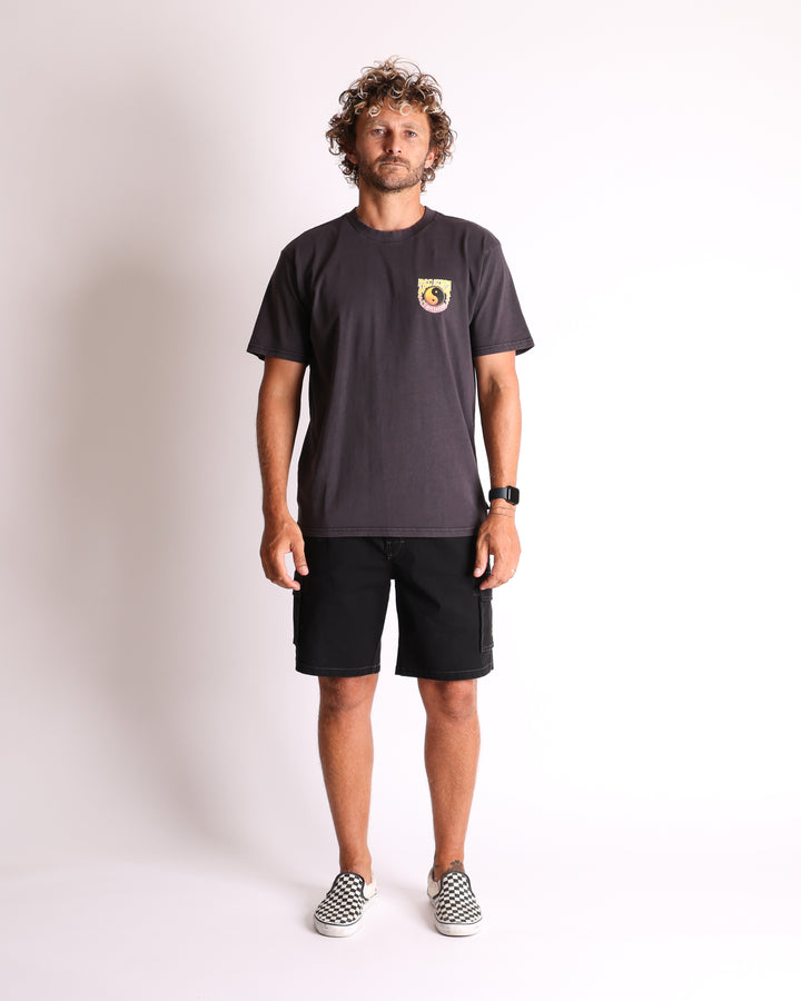 Firebolt Tee - Washed Black
