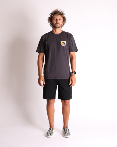 Firebolt Tee - Washed Black