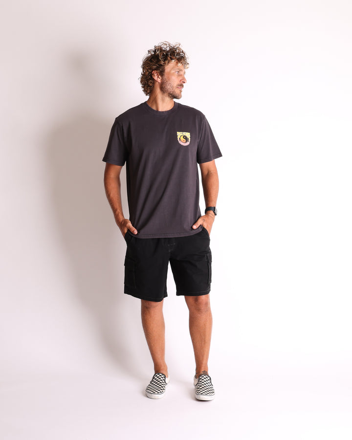 Firebolt Tee - Washed Black