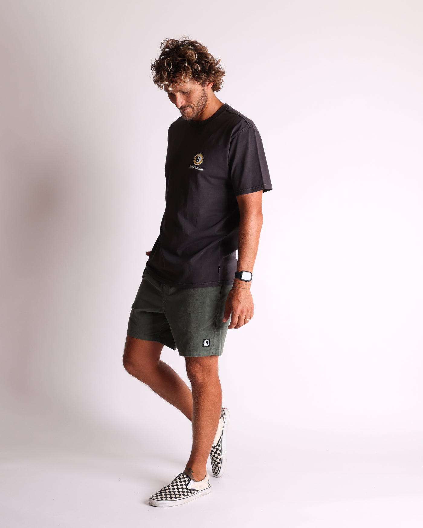 Stoke Machine Tee - Washed Black