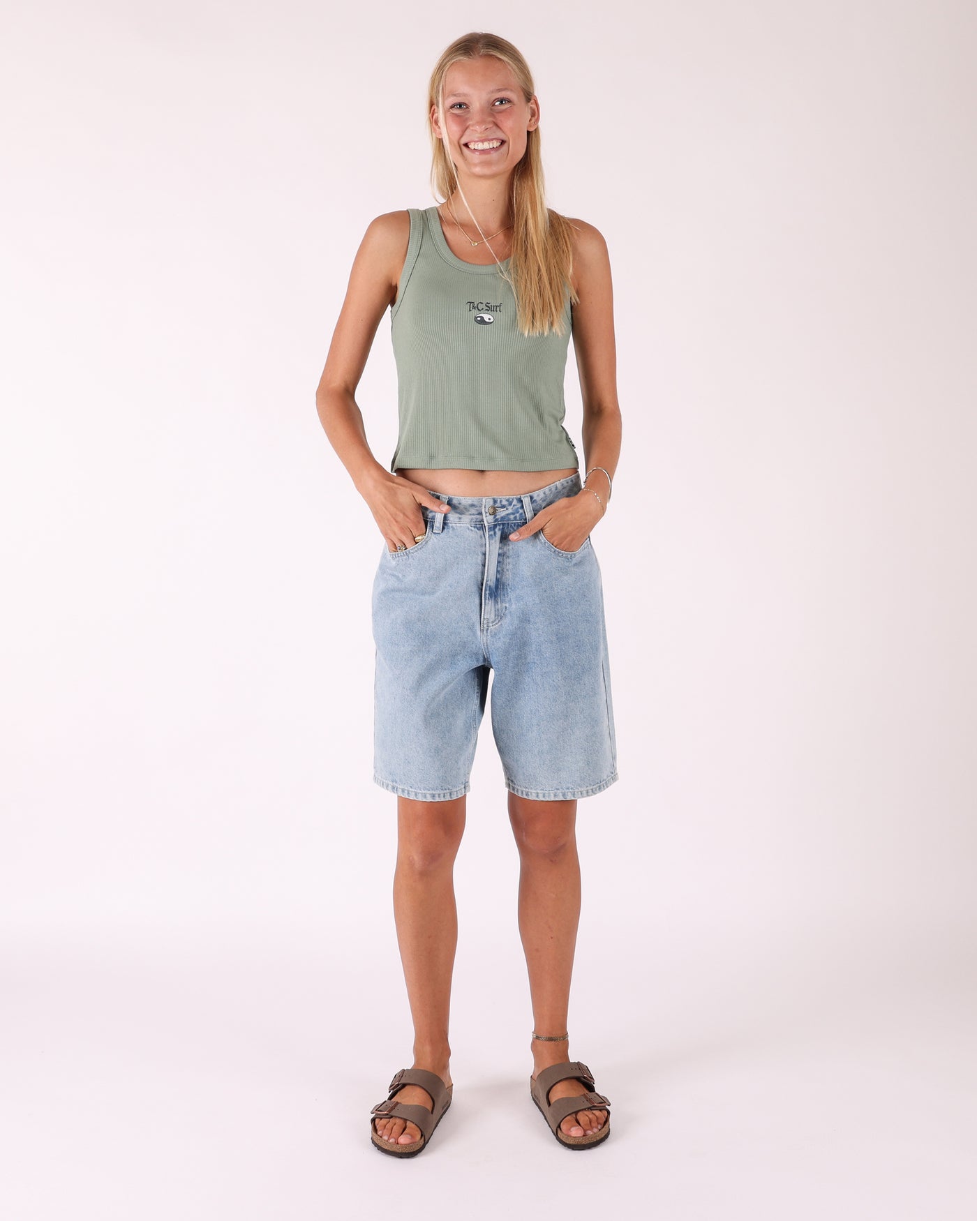 Yin Yang Singlet - Teal