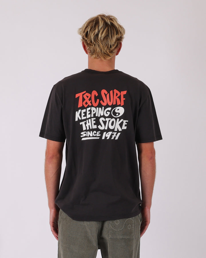 The Stoke Tee - Washed Black