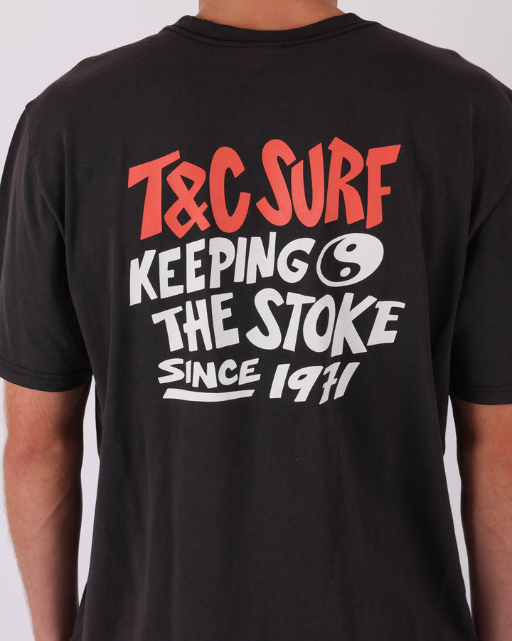 The Stoke Tee - Washed Black