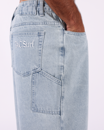 Stringer Denim Short - Bleached Blue