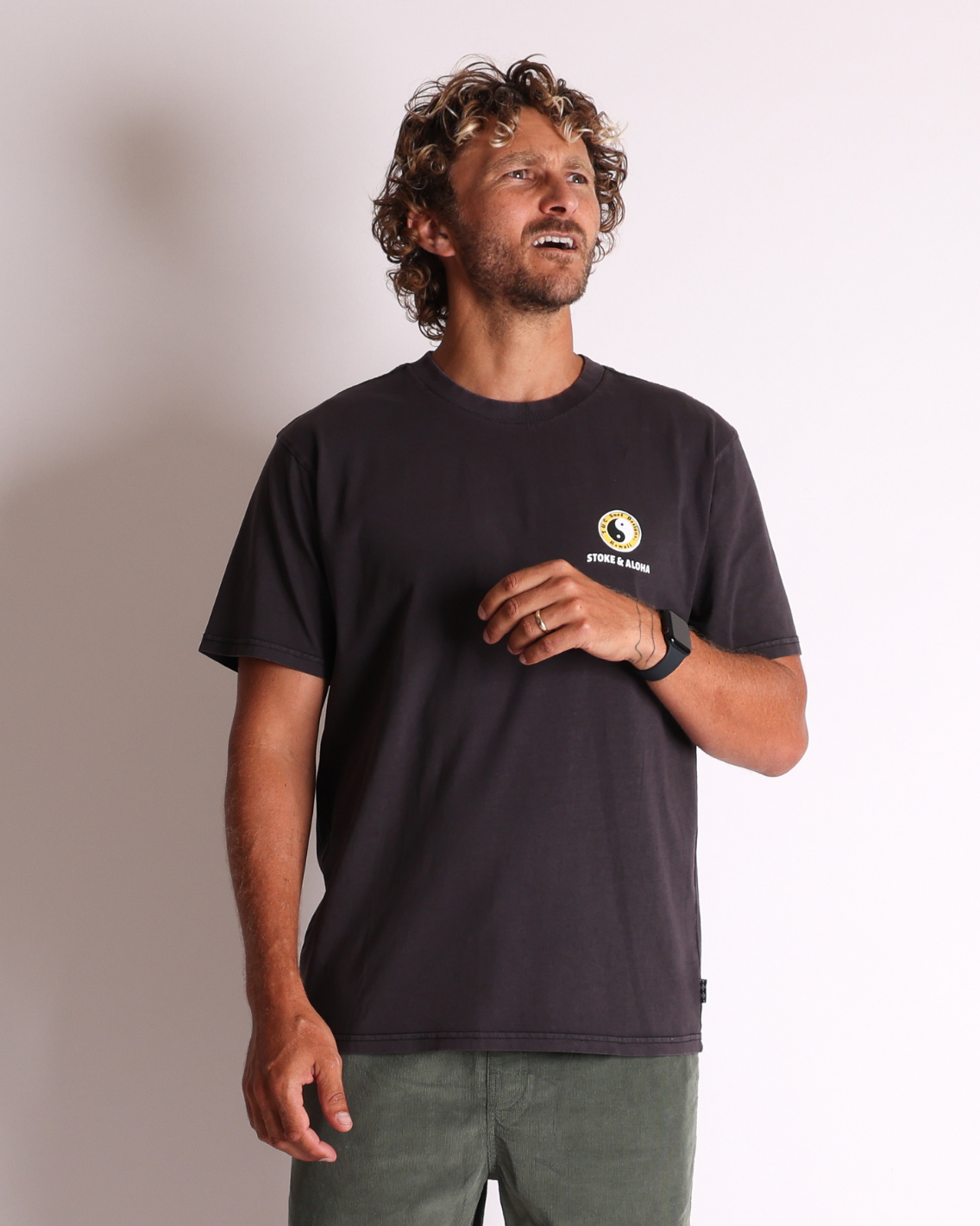 Stoke Machine Tee - Washed Black
