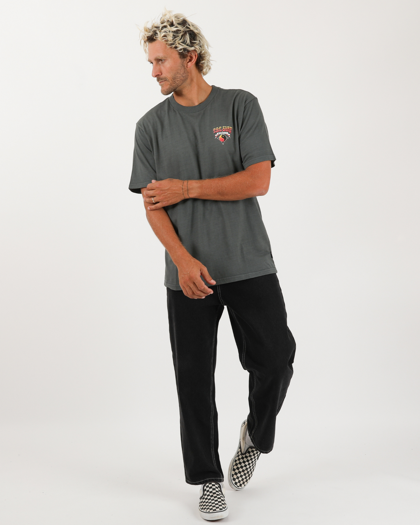 Vibes Tee - Washed Char