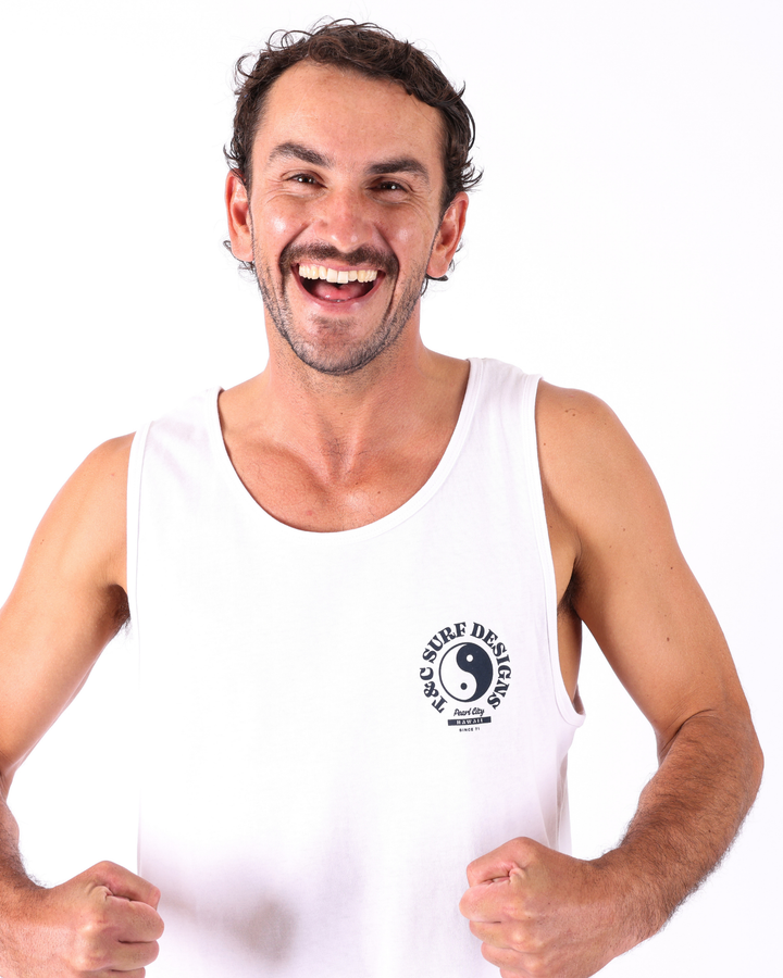 Sunset Singlet - White