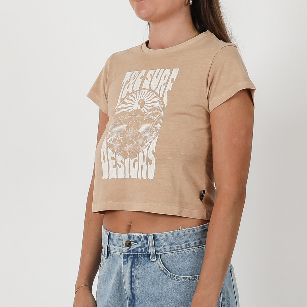 Scenic Shrunken Fit Tee - Washed Honey