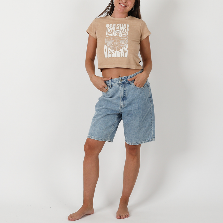 Scenic Shrunken Fit Tee - Washed Honey