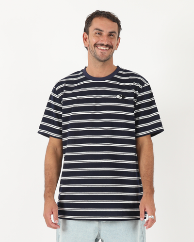 Jive Stripe Tee - Navy