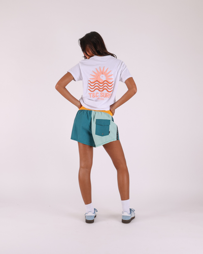 Sunset Puff Tee - White