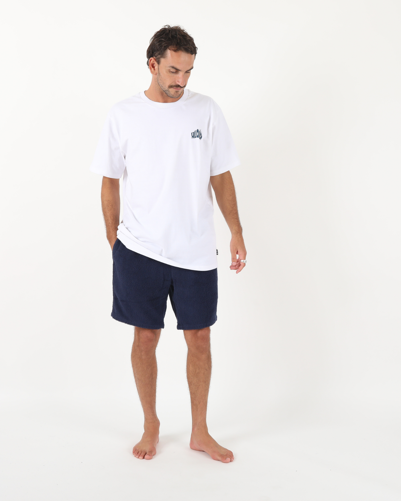 Boys Terry Toweling Short - Navy
