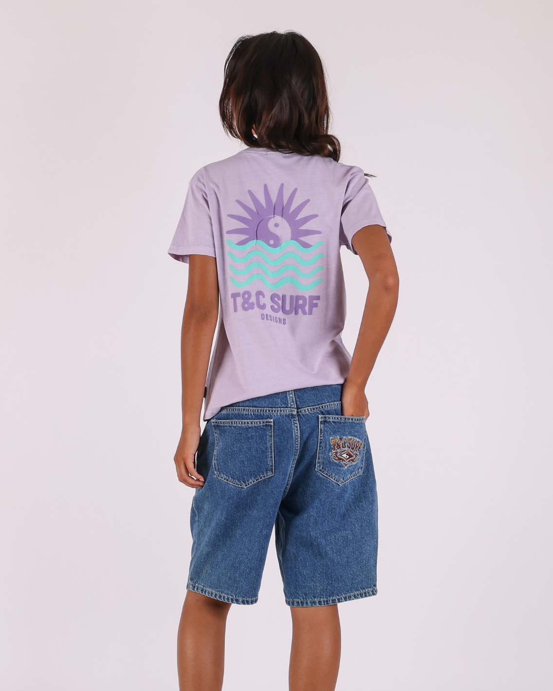 Sunset Puff Tee - Washed Lilac